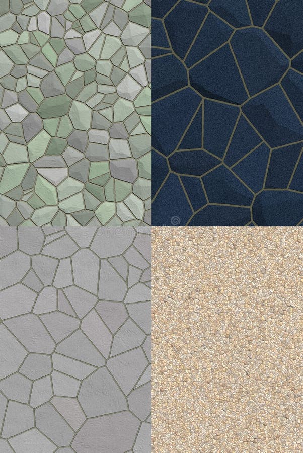 Collage of stone textures