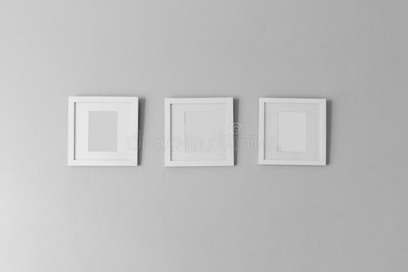Collage of Three White Photo Frames Stock Image Image of concept, message 76994433