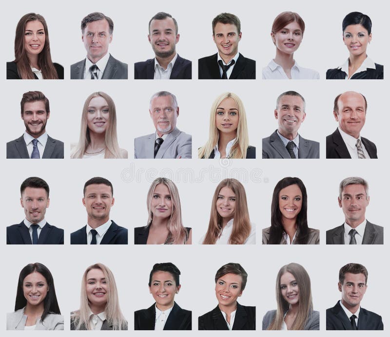 Collage von Portr?ts von den Gesch?ftsleuten lokalisiert auf Wei? lizenzfreies stockfoto Collage von Portr?ts von den Gesch?ftsleuten lokalisiert auf Wei? lizenzfreies stockfoto