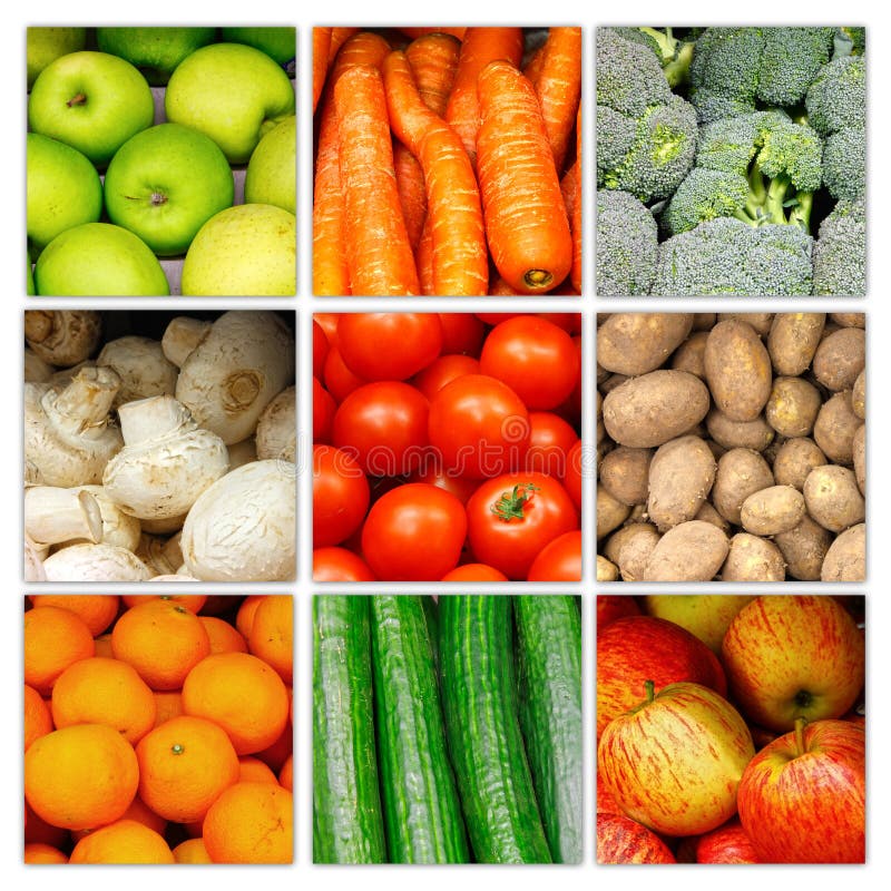 Collage végétal de fruit