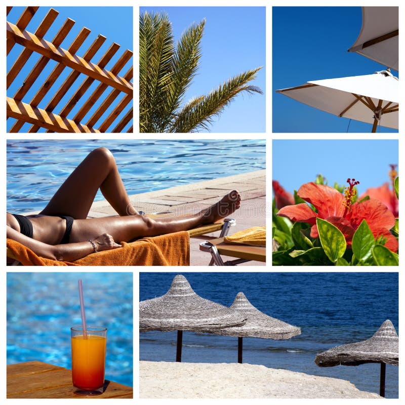 collagesemesterort royaltyfria foton collagesemesterort royaltyfria foton