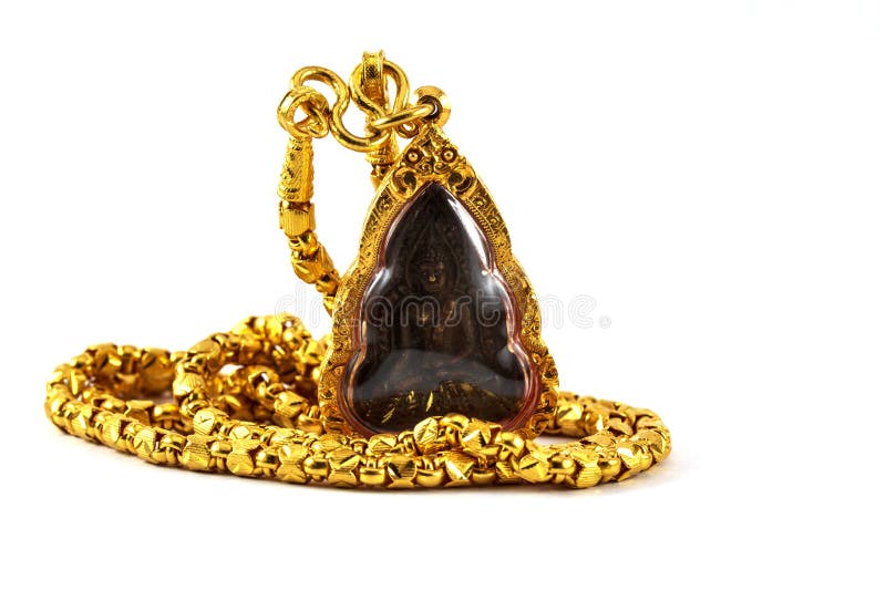 Collana di Buddha e dorato immagine stock libera da diritti