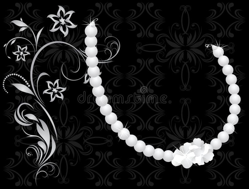 Collana madreperlacea illustrazione di stock Collana madreperlacea illustrazione di stock