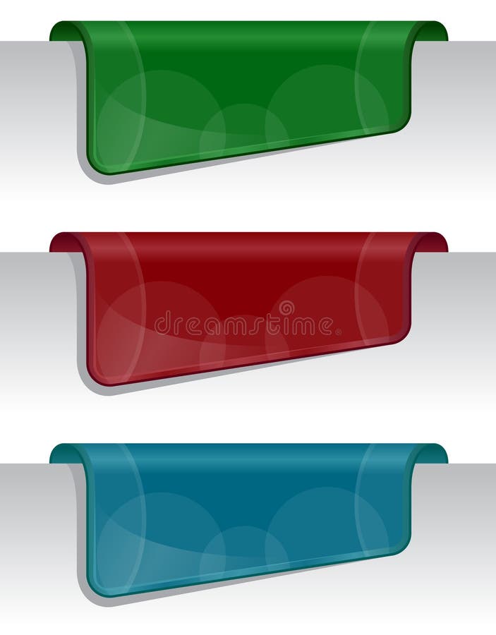 Collants sur le bord de la page (de Web) illustration stock Collants sur le bord de la page (de Web) illustration stock