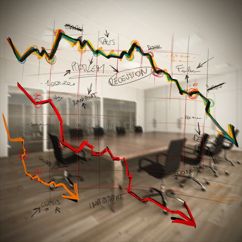 Collapse and decrease in profits in company. Decrease business concept stock images, royalty-free photos and pictures