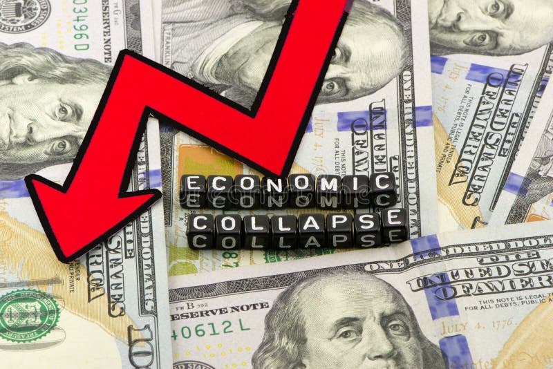 The Collapse of the Economy Stock Image Image of currency, economic