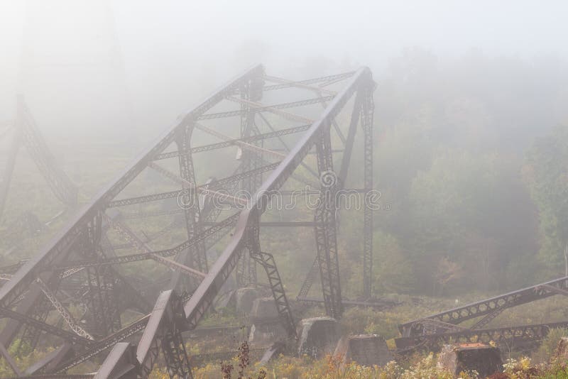 Collapsed Metal Framing from Bridge