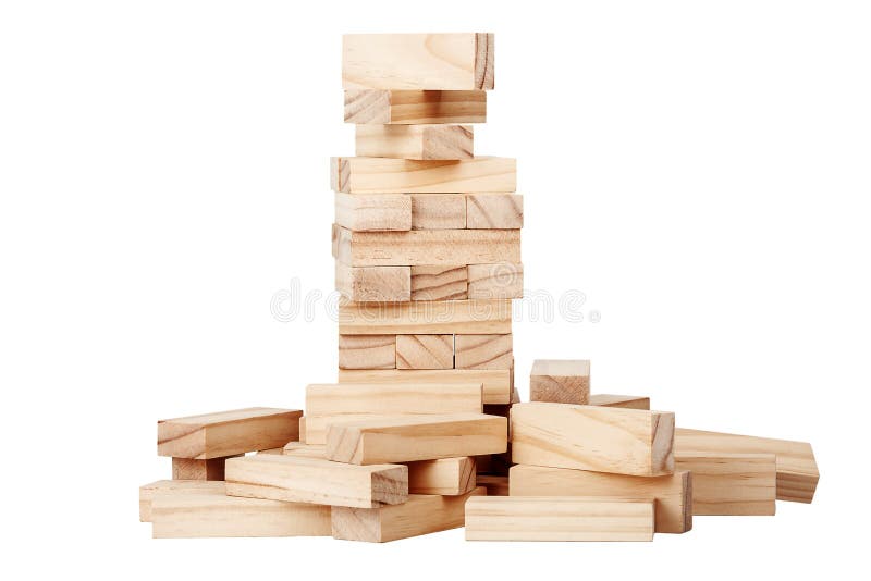 Stack of Wooden Rectangular Blocks Stock Photo - Image of game, play ...