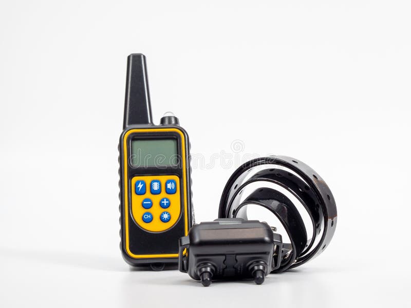 Collar and Remote Control for Dog Barking. Stock Photo Image of auto