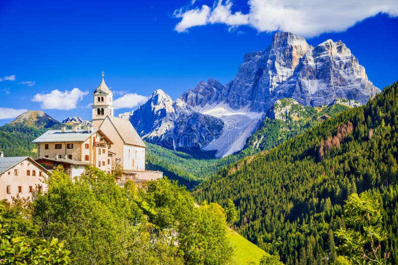 Colle Santa Lucia, Dolomites mountains in Northern Italy. Mount Pelmo landscape
