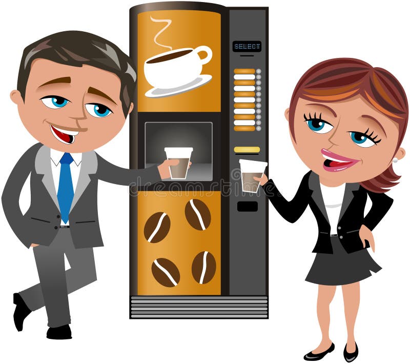 Colleagues Drinking Coffee During the Break royalty free illustration Colleagues Drinking Coffee During the Break royalty free illustration