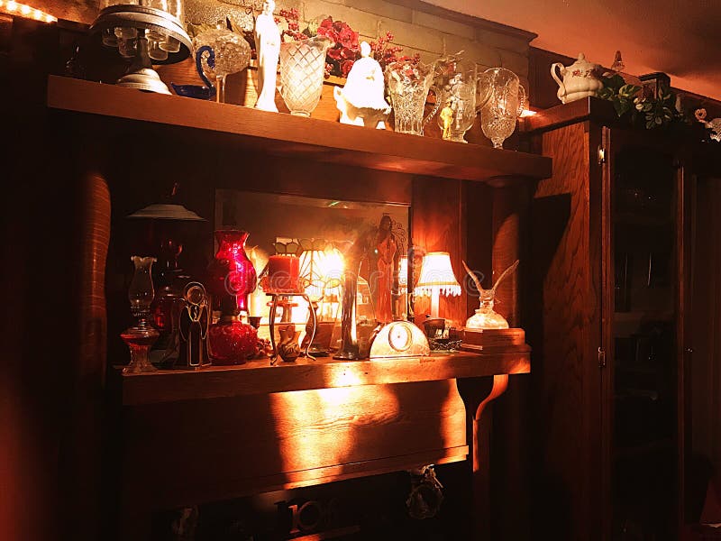 Collectibles on shelf stock image. Image of shining 103327315