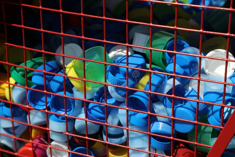 Collecting Bottle Caps for Charity Stock Photo Image of collection