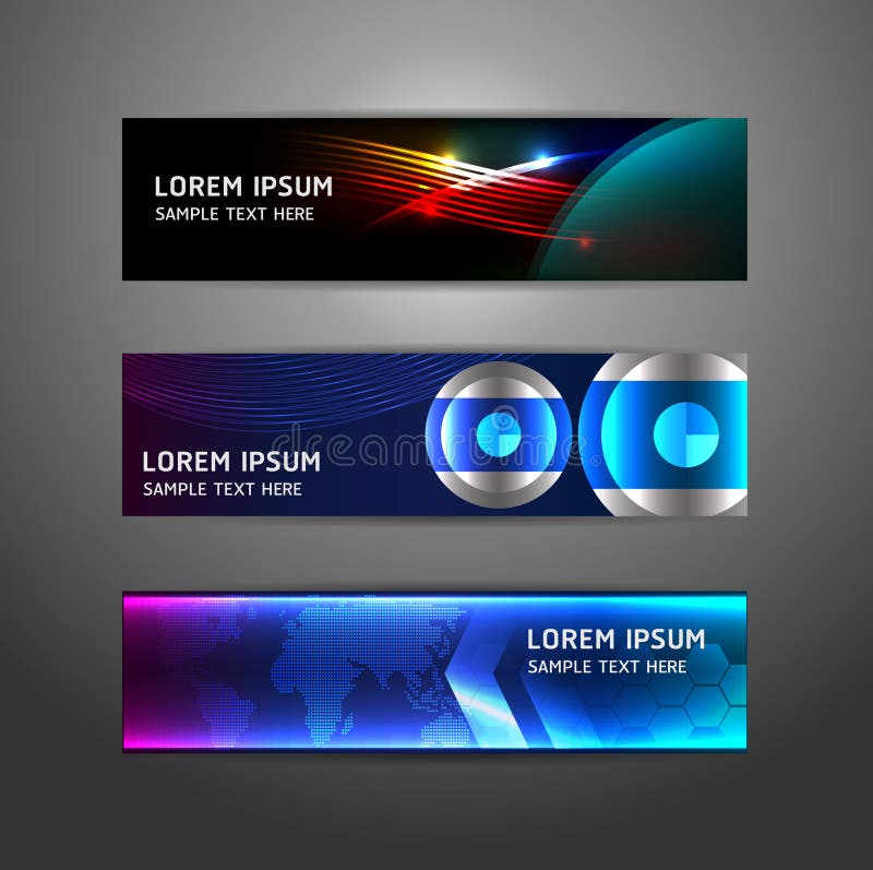 Collection abstract banner design