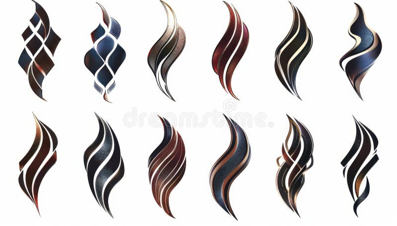 Tiparele de undă abstracte în diverse culori și modele royalty free stock images