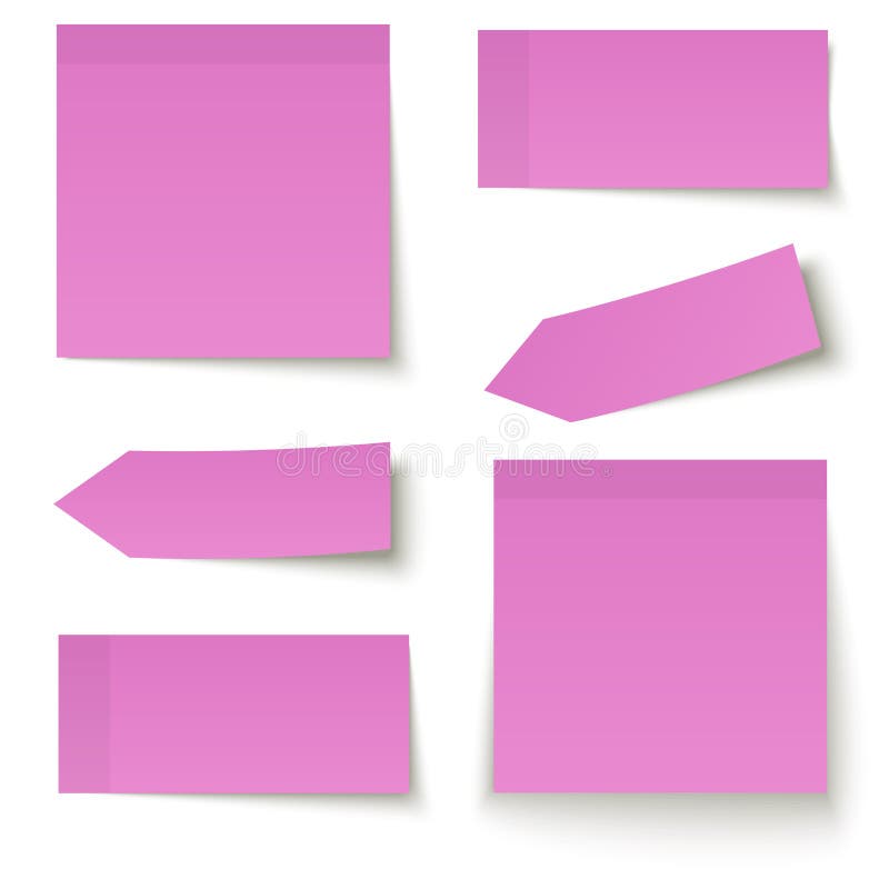 Collection of Adhesive Notes Red Stock Vector Illustration of decal
