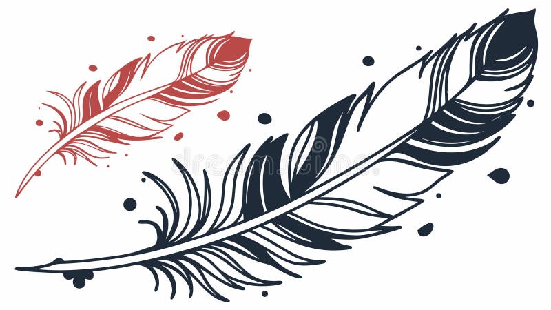 Collection of Assorted Bird Feathers, vector design Generative AI vector illustration