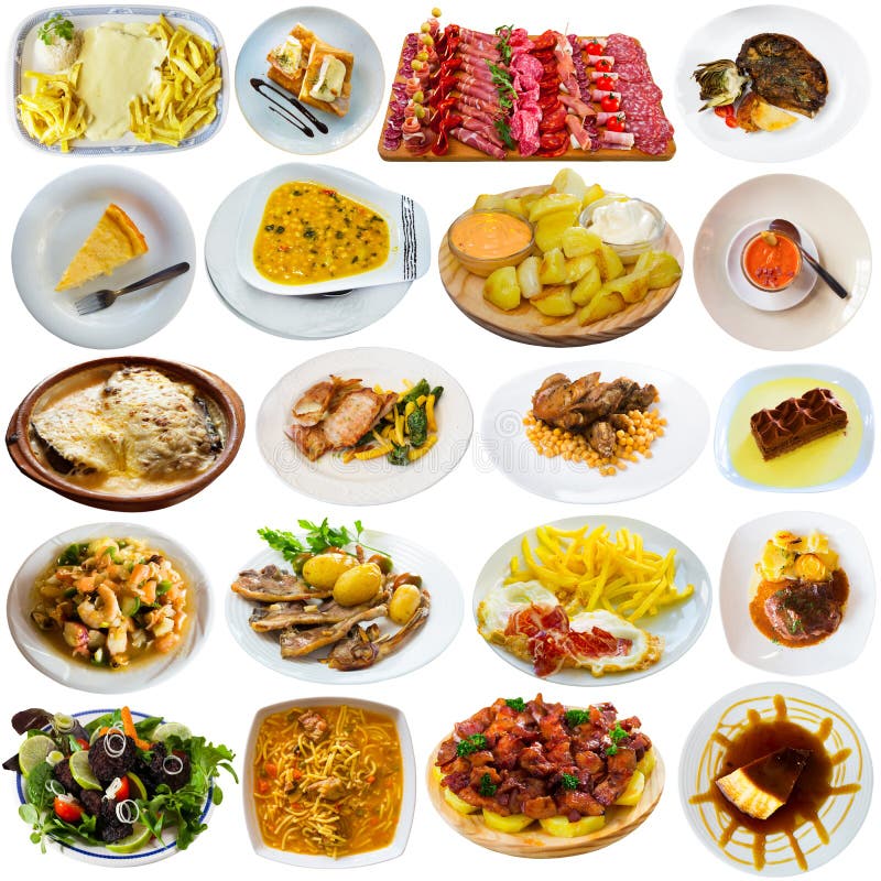 Collection Of Authentic Dishes Of Spanish Cuisine Stock Photo Image collection-of-authentic-dishes-of-spanish-cuisine-stock-photo-image