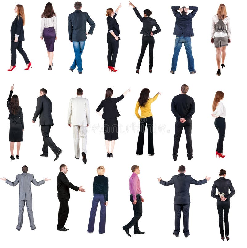 Collection Back view of business people. royalty free stock images Collection Back view of business people. royalty free stock images