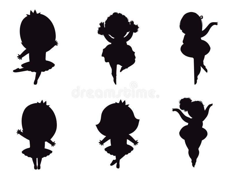 Collection of Ballerina Isolated Vector Silhouette Stock Illustration ...