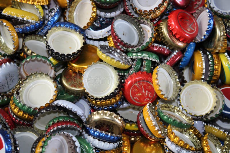 Metal Caps from Beer Bottles Stock Photo Image of caps, collection