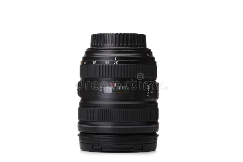 Collection of camera lens, laying on white background. Izolated picutre of black, professional equipment. stock photo Collection of camera lens, laying on white background. Izolated picutre of black, professional equipment. stock photo