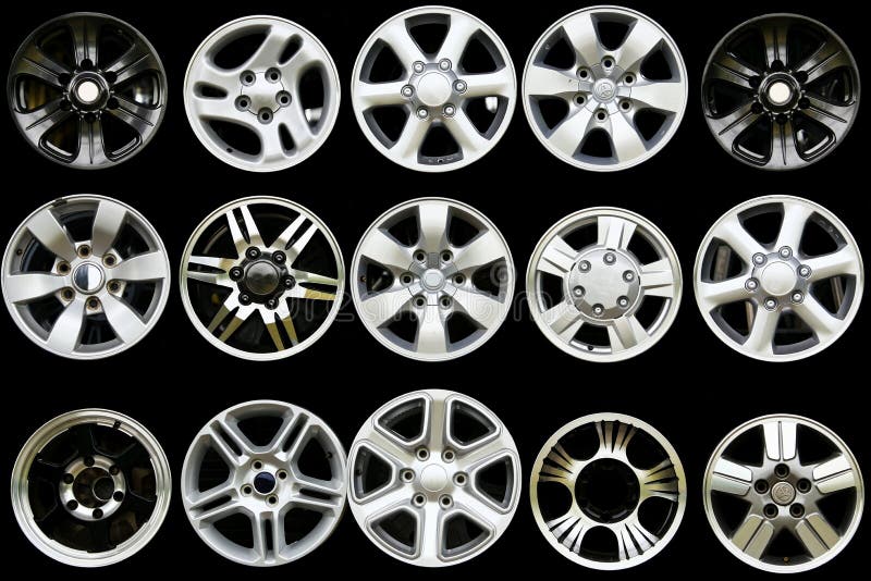 Collection Car Alloy Wheel Discs Stock Photo Image of collection