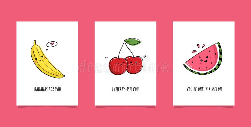 https://thumbs.dreamstime.com/b/collection-cards-fruits-berries-funny-phrases-set-illustrations-cute-cherry-banana-melon-207309695.jpg