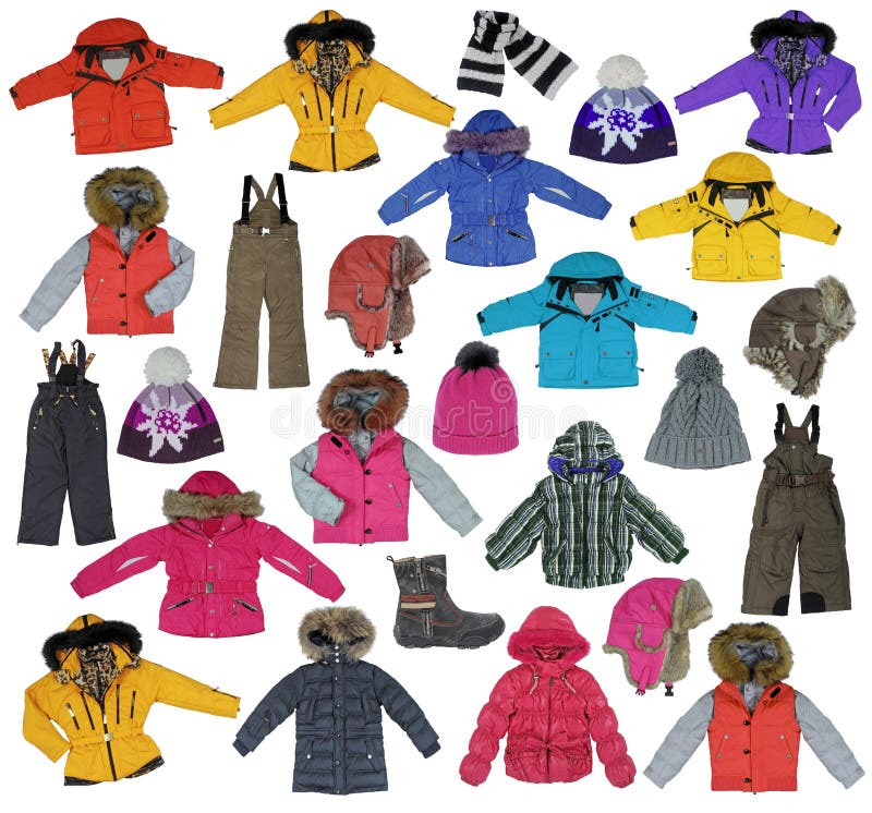 Collection of children s winter clothing
