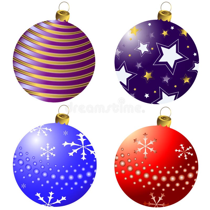 Collection Christmas Decorations (vector) Stock Vector - Illustration ...