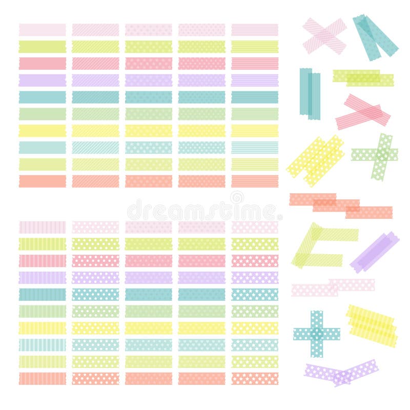 Set of colorful tape slices Royalty Free Vector Image