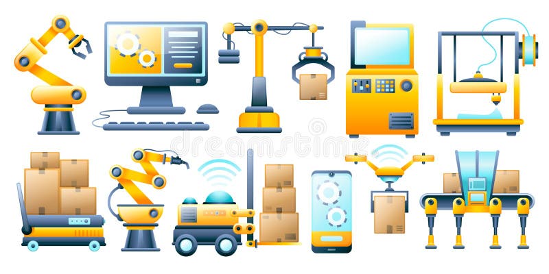 Industrial Automation Equipment Illustrations royalty free illustration