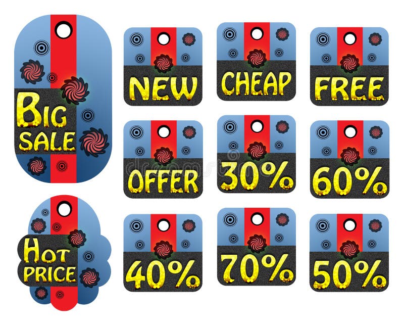 Collection of Commercial Tag Stock Illustration Illustration of