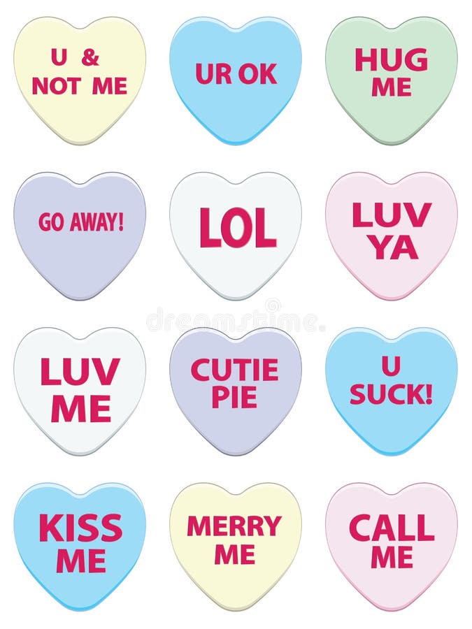 Collection of Conversation Hearts