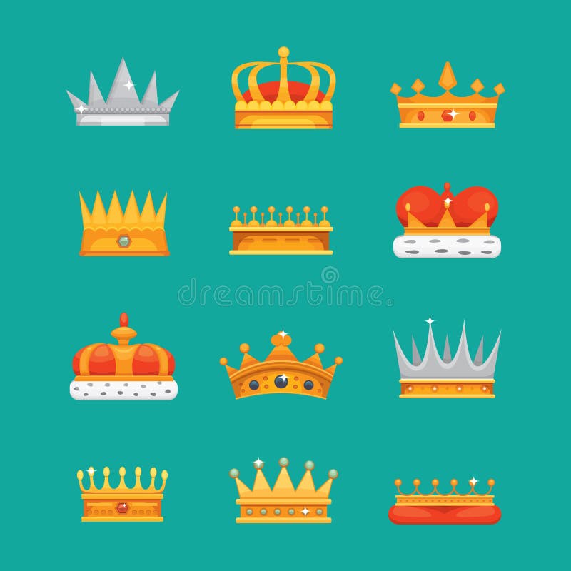 Collection of Crown Icons Awards for Winners, Champions, Leadership ...