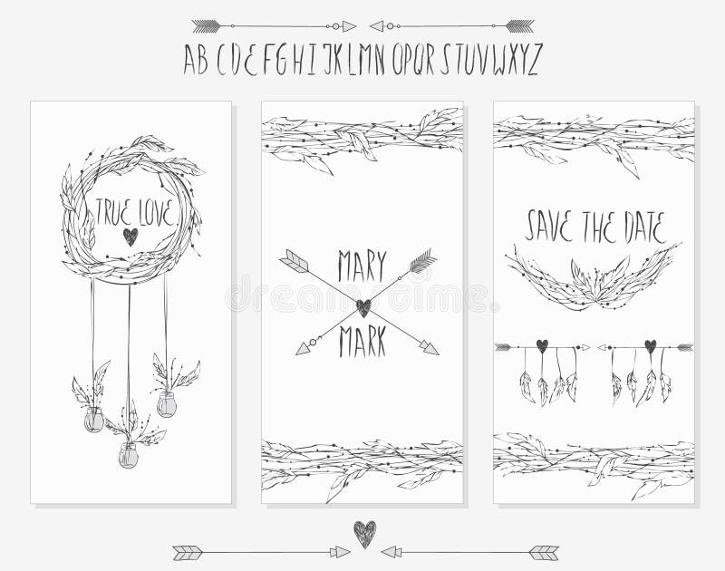 Collection of 3 cute card templates.