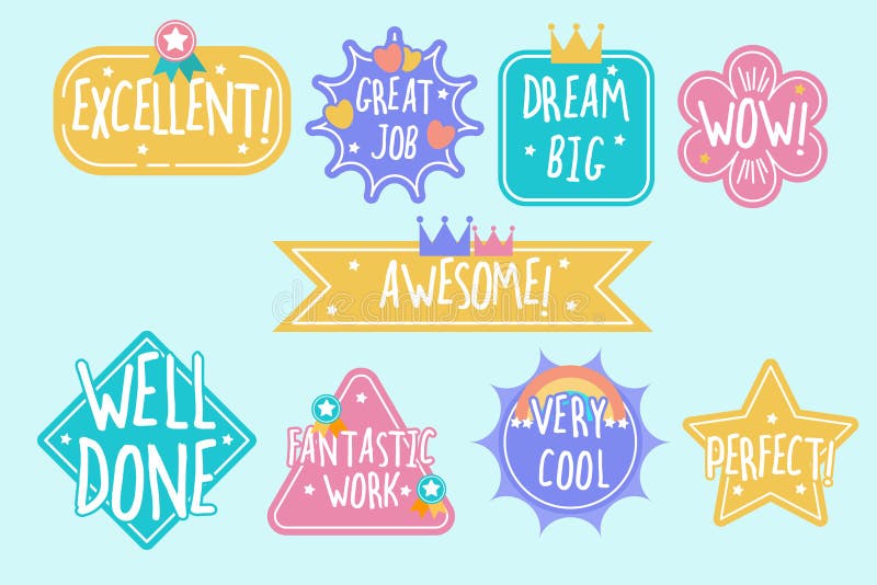 https://thumbs.dreamstime.com/b/collection-cute-motivational-great-job-stickers-good-perfect-hand-drawn-sticker-291346997.jpg
