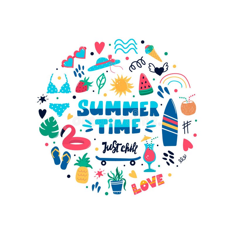 Summer Slogans Stock Illustrations – 547 Summer Slogans Stock ...