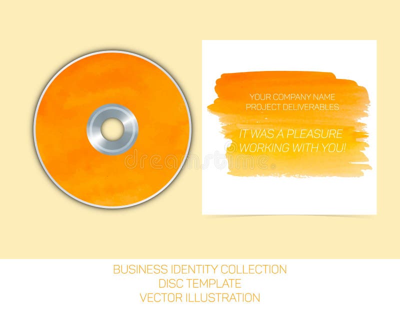 Collection d'identité d'affaires Aquarelle orange et jaune Calibre de couverture de CD ou de DVD Illustration EPS10 de vecteur illustration libre de droits Collection d'identité d'affaires Aquarelle orange et jaune Calibre de couverture de CD ou de DVD Illustration EPS10 de vecteur illustration libre de droits
