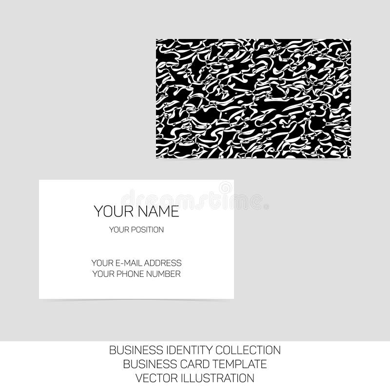 Collection d'identité d'affaires Chaos noir et blanc Arrières avant et pour le calibre de carte de visite professionnelle de visi illustration de vecteur Collection d'identité d'affaires Chaos noir et blanc Arrières avant et pour le calibre de carte de visite professionnelle de visi illustration de vecteur