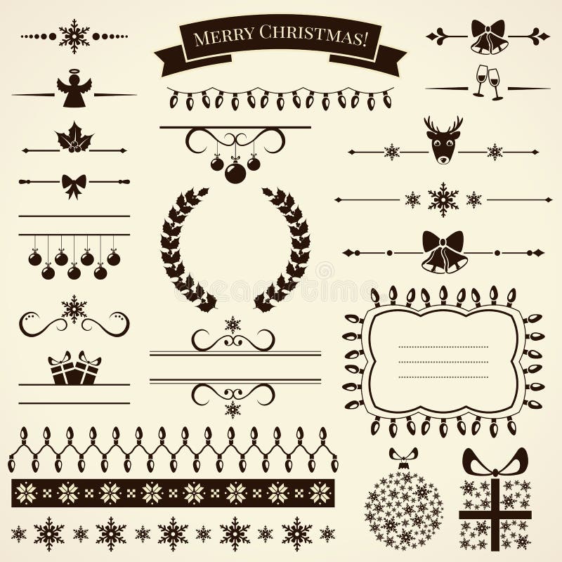 Collection d'éléments de conception de Noël. Illustration de vecteur. illustration de vecteur Collection d'éléments de conception de Noël. Illustration de vecteur. illustration de vecteur