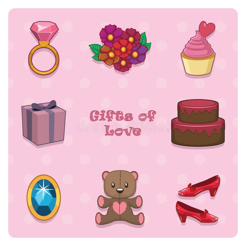 Collection de beaux cadeaux illustration stock Collection de beaux cadeaux illustration stock