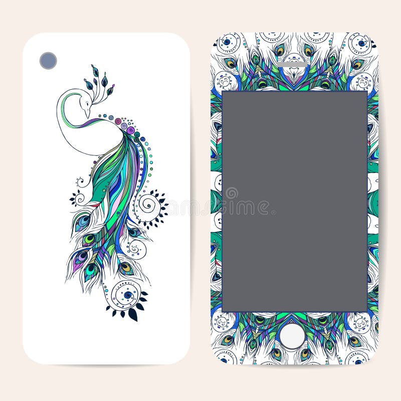 Collection de cas de téléphone, modèle floral sensible illustration de vecteur Collection de cas de téléphone, modèle floral sensible illustration de vecteur