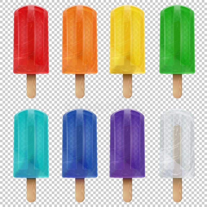 Collection de crème glacée colorée d'isolement réaliste de glace à l'eau de fruit d'arc-en-ciel Illustration courante de vecteur illustration libre de droits Collection de crème glacée colorée d'isolement réaliste de glace à l'eau de fruit d'arc-en-ciel Illustration courante de vecteur illustration libre de droits