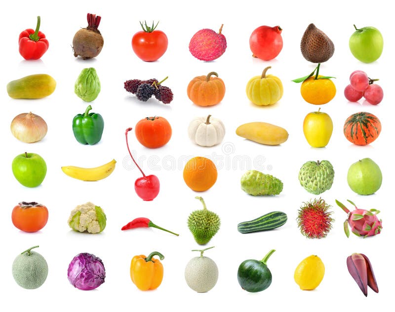 Collection de fruits et légumes photos stock Collection de fruits et légumes photos stock