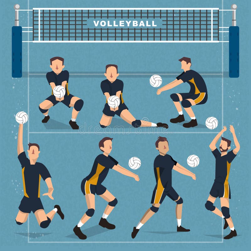 Passage de volleyball illustration stock. Illustration du drawings 12137376