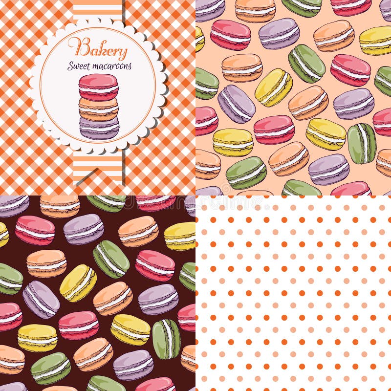 Collection de macaron illustration stock Collection de macaron illustration stock