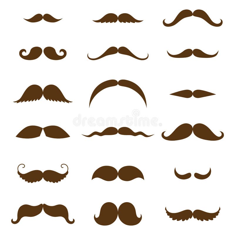 Collection de moustache Silhouette noire de l'ensemble de moustache d'isolement sur le blanc Dessin stylisé de gravure de vintage illustration libre de droits Collection de moustache Silhouette noire de l'ensemble de moustache d'isolement sur le blanc Dessin stylisé de gravure de vintage illustration libre de droits