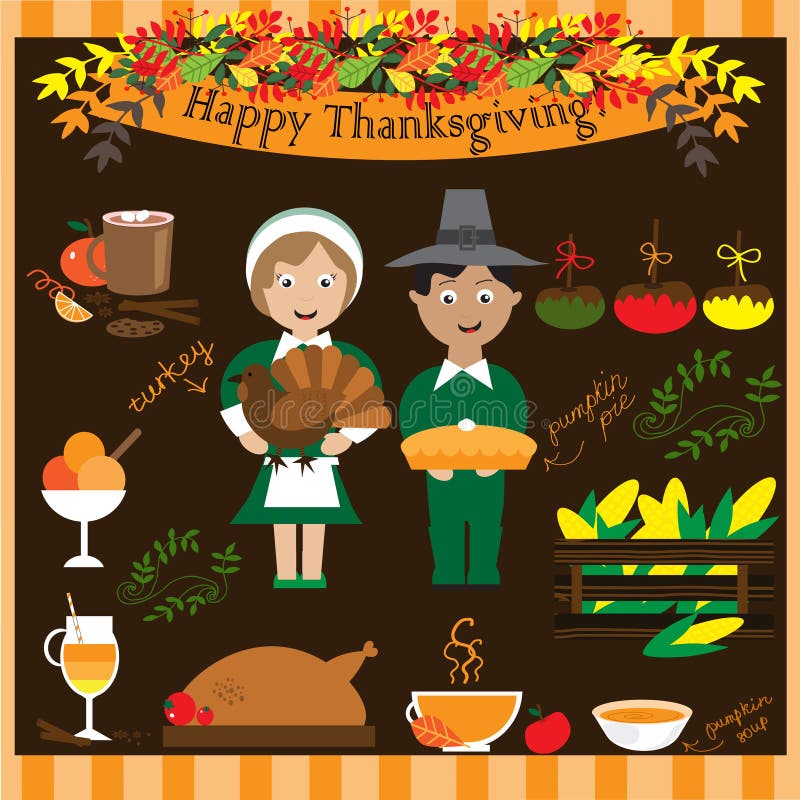 Collection de thanksgiving illustration de vecteur Collection de thanksgiving illustration de vecteur