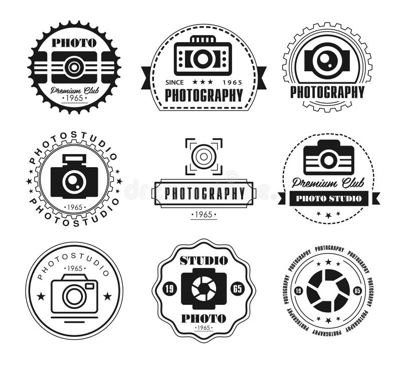Collection de vecteur de calibres de logo de photographie illustration de vecteur Collection de vecteur de calibres de logo de photographie illustration de vecteur